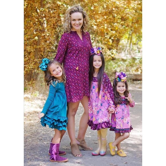 Matilda Jane County Fair Dress Infant Girls Size 18-24 months Pinecone Berry Blo - Picture 12 of 15